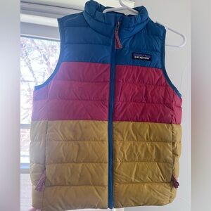 Patagonia Kids Blue and Red Puffer Vest